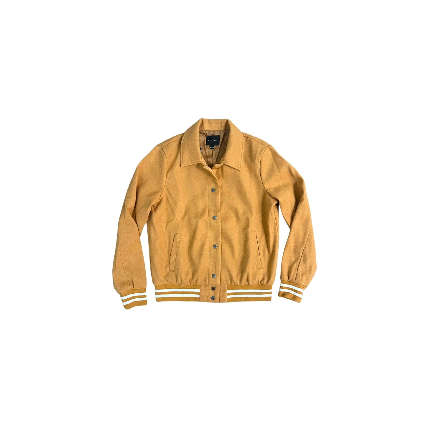 Camel Wool Inspired Varsity Jacket