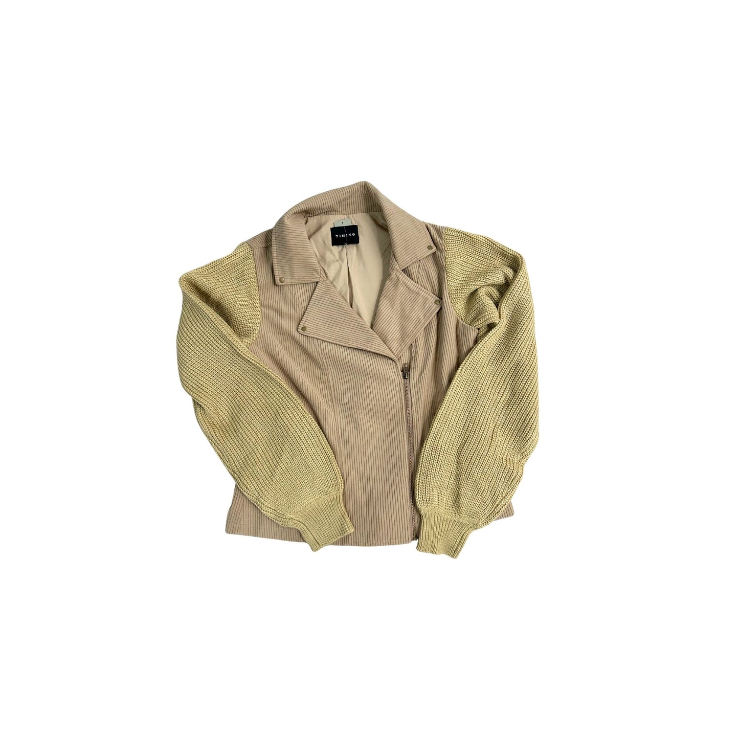 Tan Corduroy Sweater Sleeve Jacket