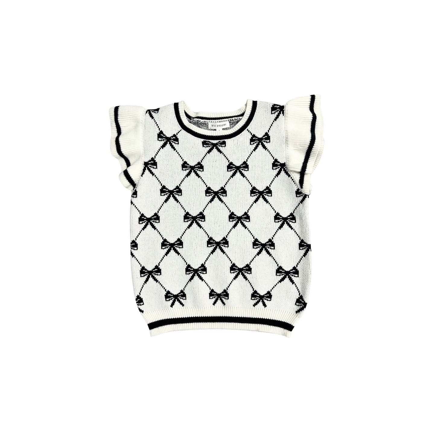 Cream Bow Sweater Vest