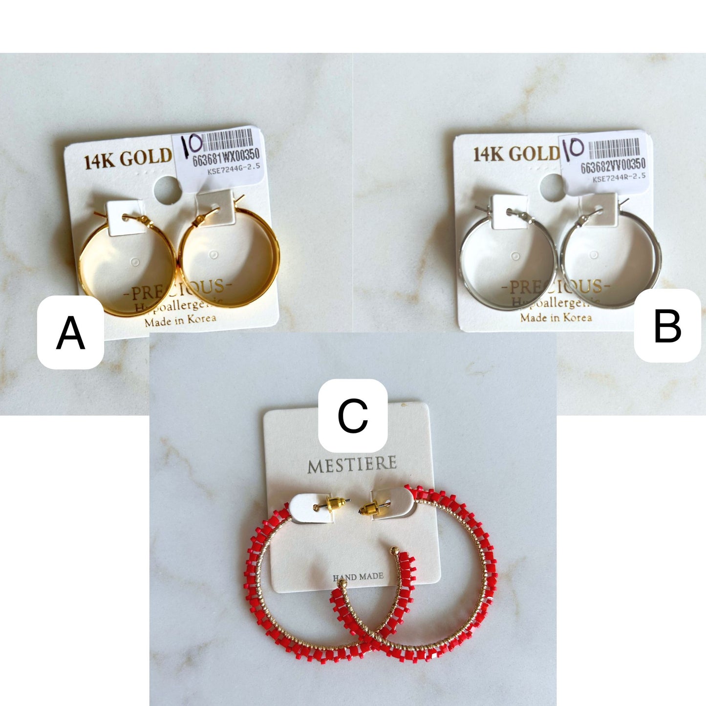 Jewelry: Hoop Earrings