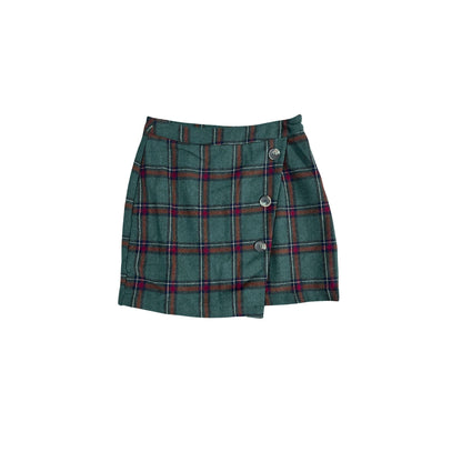 Dark Green Flannel Skirt