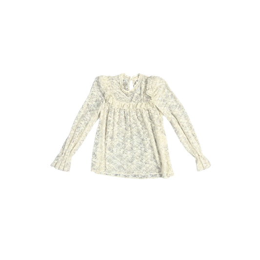 Cream Lace & Ruffle Long Sleeve