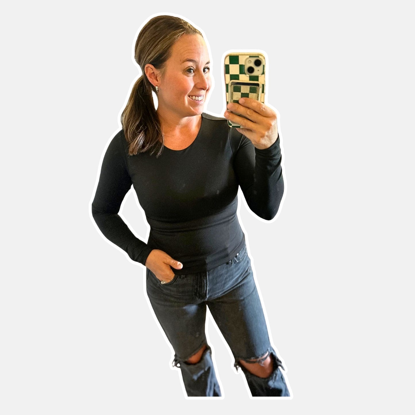 Skims Dupe Long Sleeve - Black