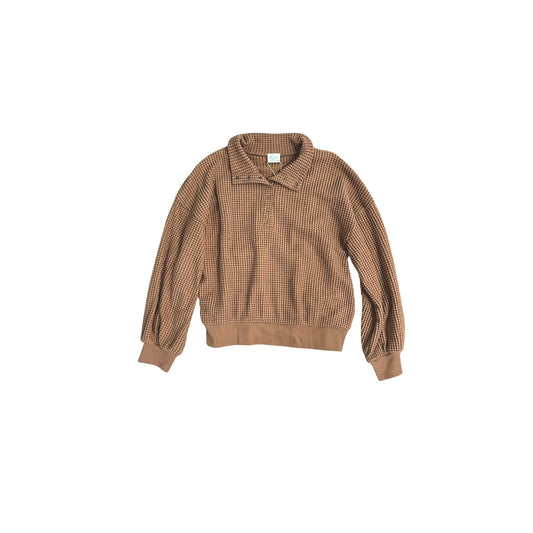 Waffle Knit Pullover - Mocha