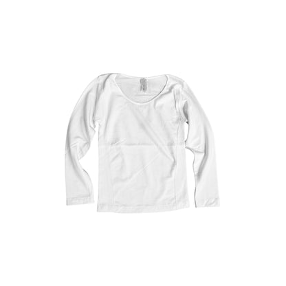 Fleece Lined Seamless Long Sleeve - White