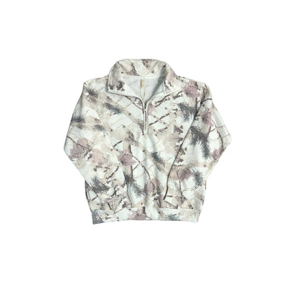 Camo Half Zip Fleece Pullover Sweatshirt