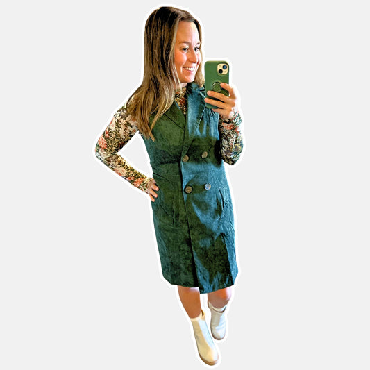 Hunter Green Corduroy Dress