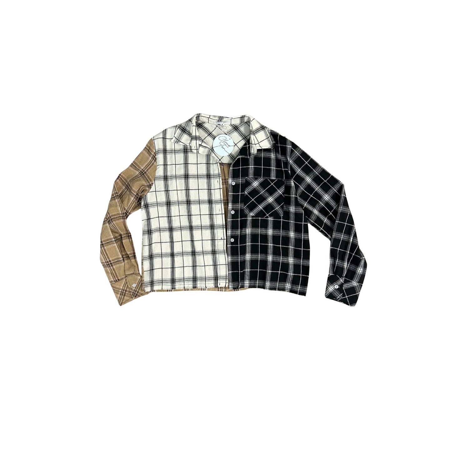 Black/White/Tan Flannel