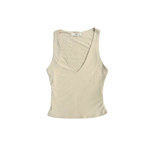 Nude V-Neck Basic Layer Tank