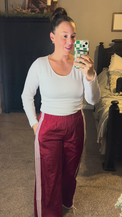 Fleece Lined Seamless Long Sleeve - White