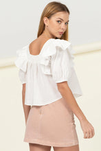 Load image into Gallery viewer, White Ruffle Top
